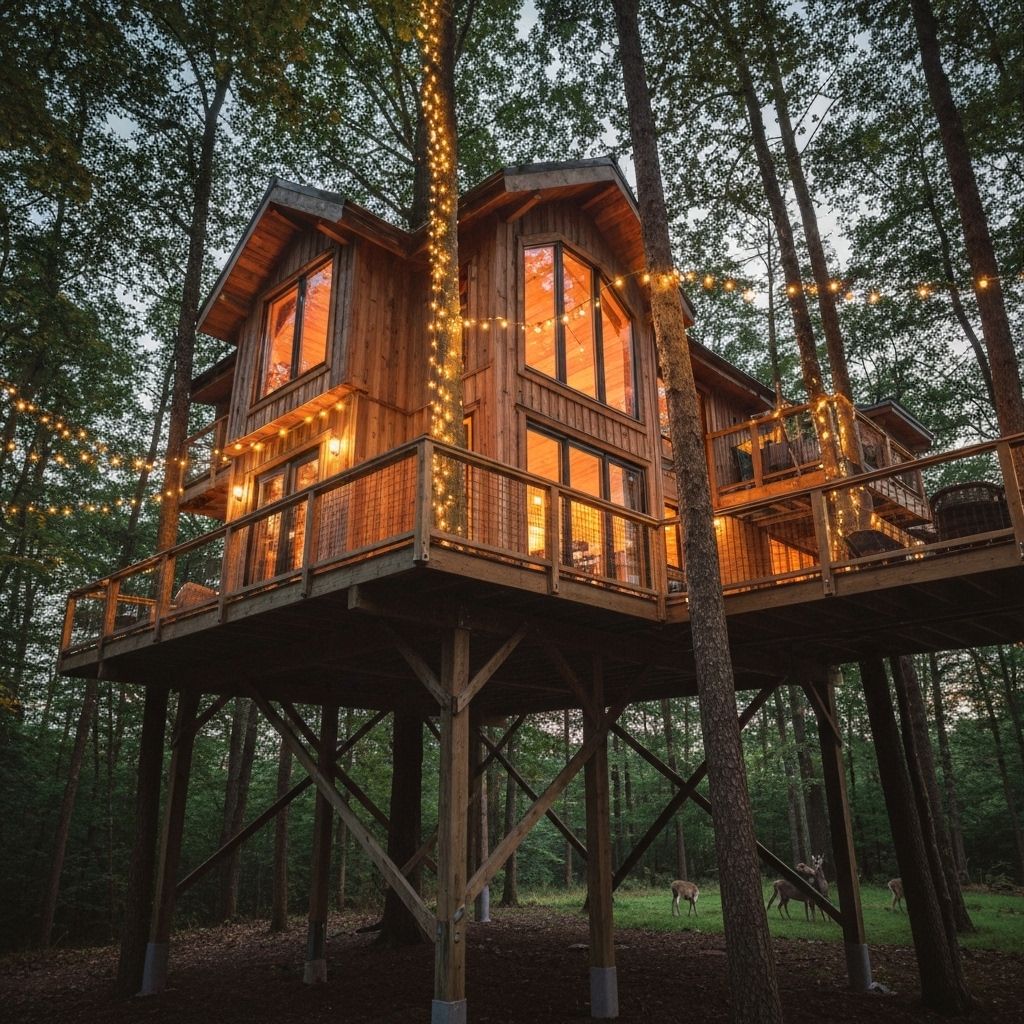 Forest Lodge Cabin with fireplace and forest views