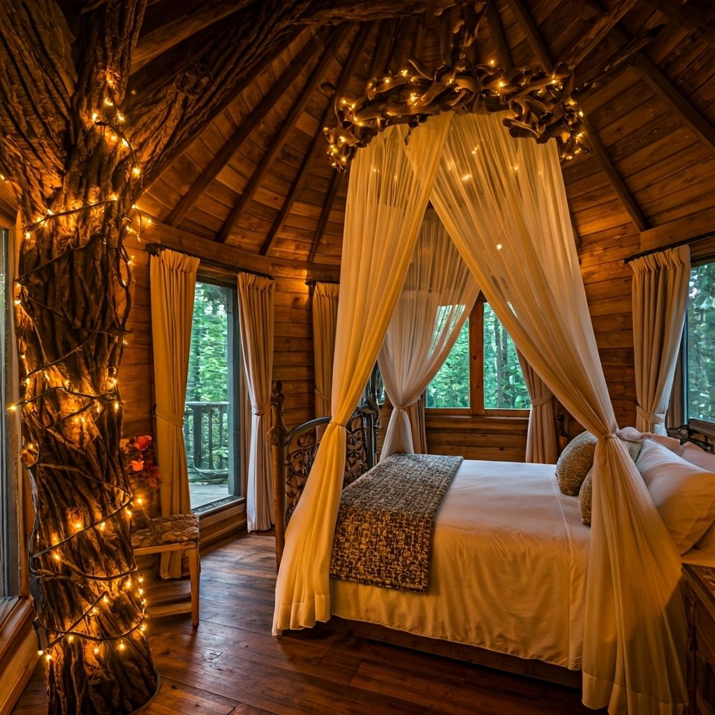 Luxury Treehouse Suite with panoramic forest views